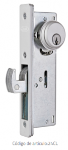Cerradura puerta de aluminio gancho 24mm lock
